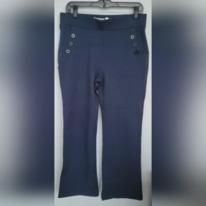 Betabrand navy work pant with sailor pocket detail